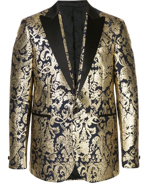 versace sakko mit barocco-jacquardmuster